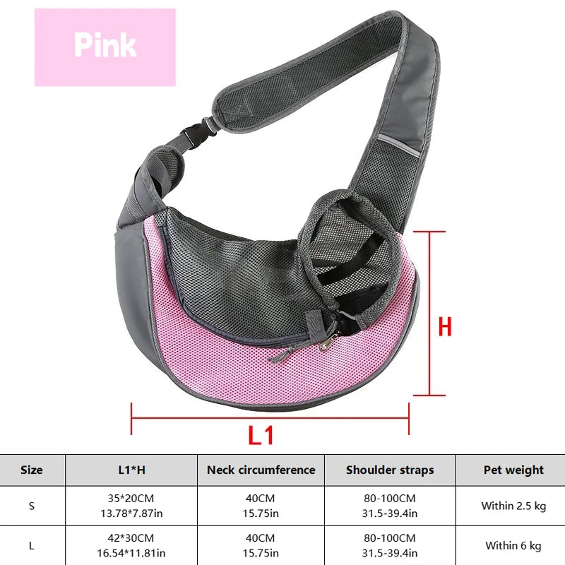 SEO Title: Dog Sling Carrier Backpack – Breathable Mesh Travel Bag for Dogs & Cats