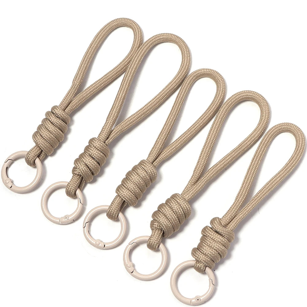 5Pcs Colorful Braided Keychain Lanyard – Anti-Lost Phone & Car Key Strap