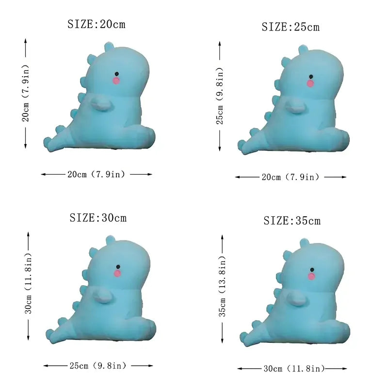 Colorful Dinosaur Plush Toy – Cute Soft Squishy Dino Doll