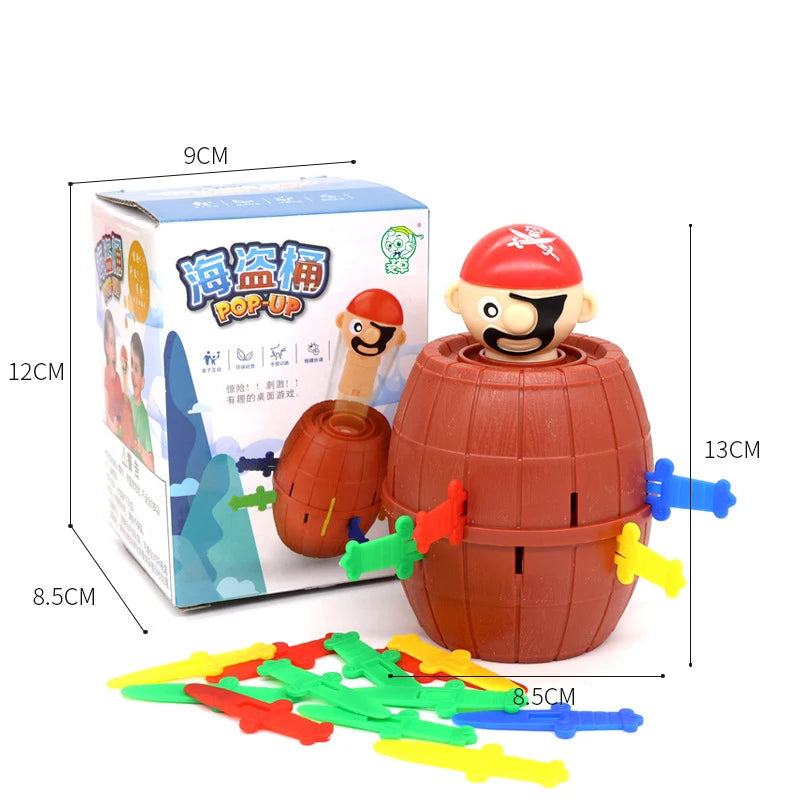 Writing  Funny Pirate Barrel Game Toy – Pop-Up Pirate Family Game