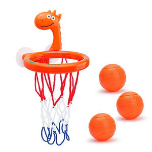 Writing  Baby Bath Basketball Hoop Toy Set with 3 Balls