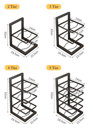 Adjustable Stainless Steel Pot and Pan Organizer Rack