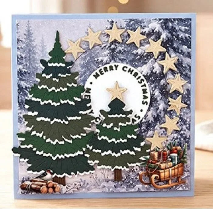 Christmas Tree Cutting Dies – DIY Scrapbook & Card Decor