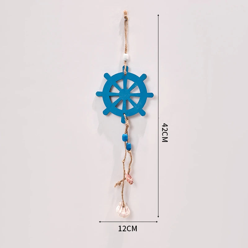 Mediterranean Wooden Lighthouse & Sailboat Wall Decor