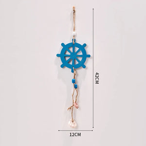 Mediterranean Wooden Lighthouse & Sailboat Wall Decor