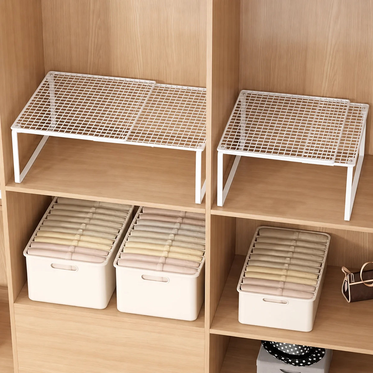 Expandable Closet Shelf – Adjustable Wardrobe Divider Organizer
