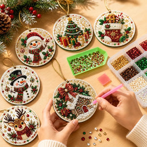 DIY Christmas Diamond Art Wooden Decorations