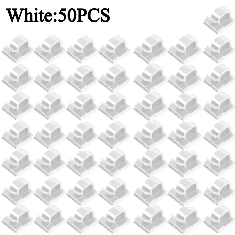 Self-Adhesive Cable Clips for Wire Management – Cable Clamp Accessories
