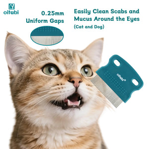 SEO Title: 3–6 Pcs Pet Grooming Comb Set – Stainless Steel Flea & Tear Stain Remover for Dogs & Cats