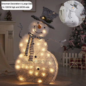Lighted LED Christmas Snowman Decoration for Home & Garden
