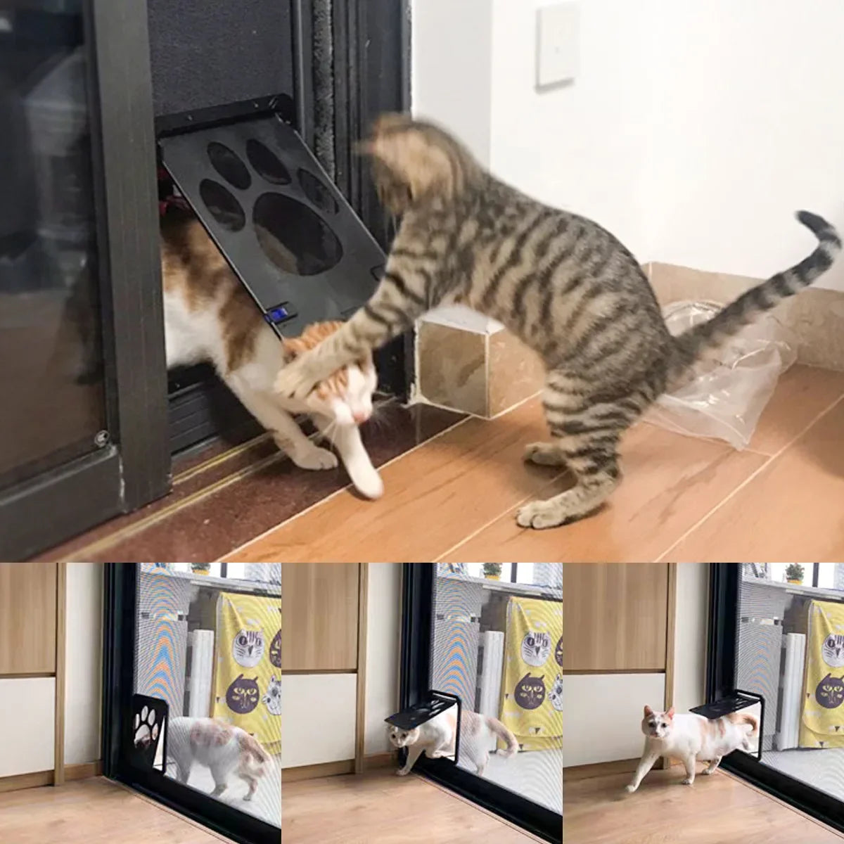 SEO Title: Lockable Magnetic Pet Door for Dogs & Cats – Easy Install