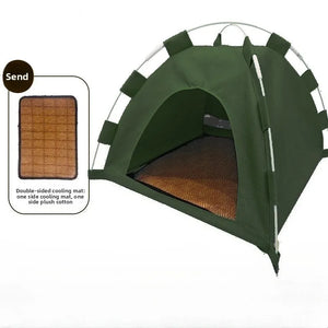 Outdoor Pet House, Breathable and Foldable Tent-Style Pet Cage in Solid Colors, Minimalist Design-Foldable Cat and Dog House