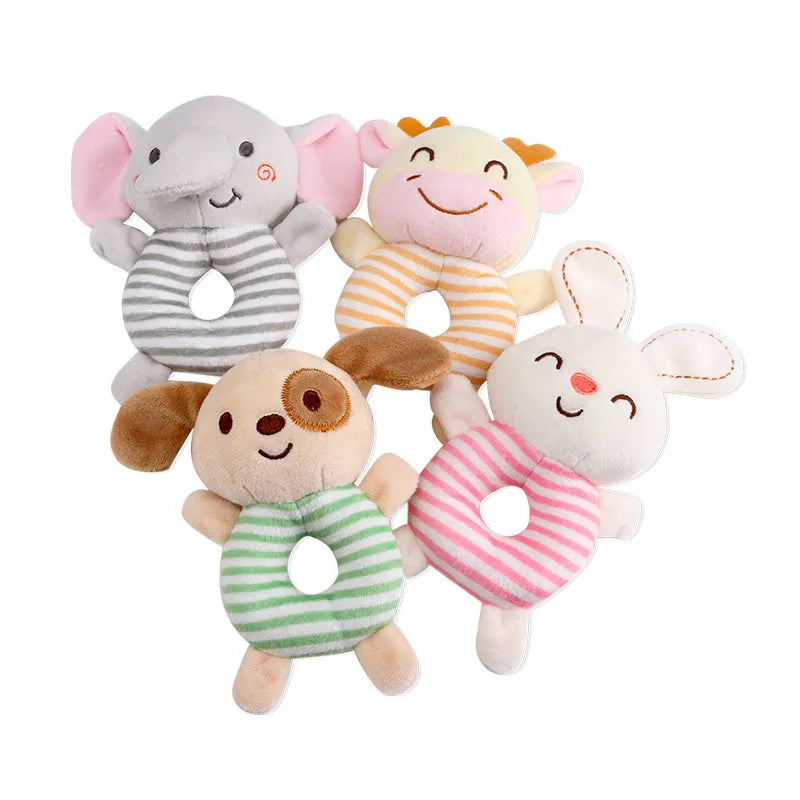 Baby Plush Animal Rattle Toy – Soft Infant Learning Toy 0–24 Months