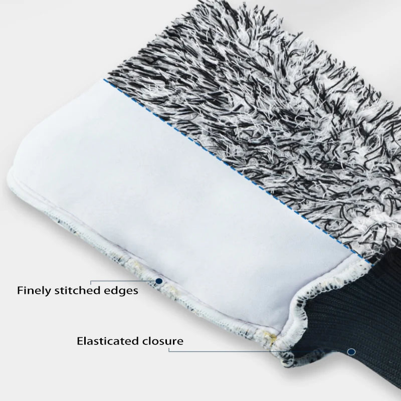 SEAMETAL Microfiber Car Wash Mitt – Chenille Cleaning Glove