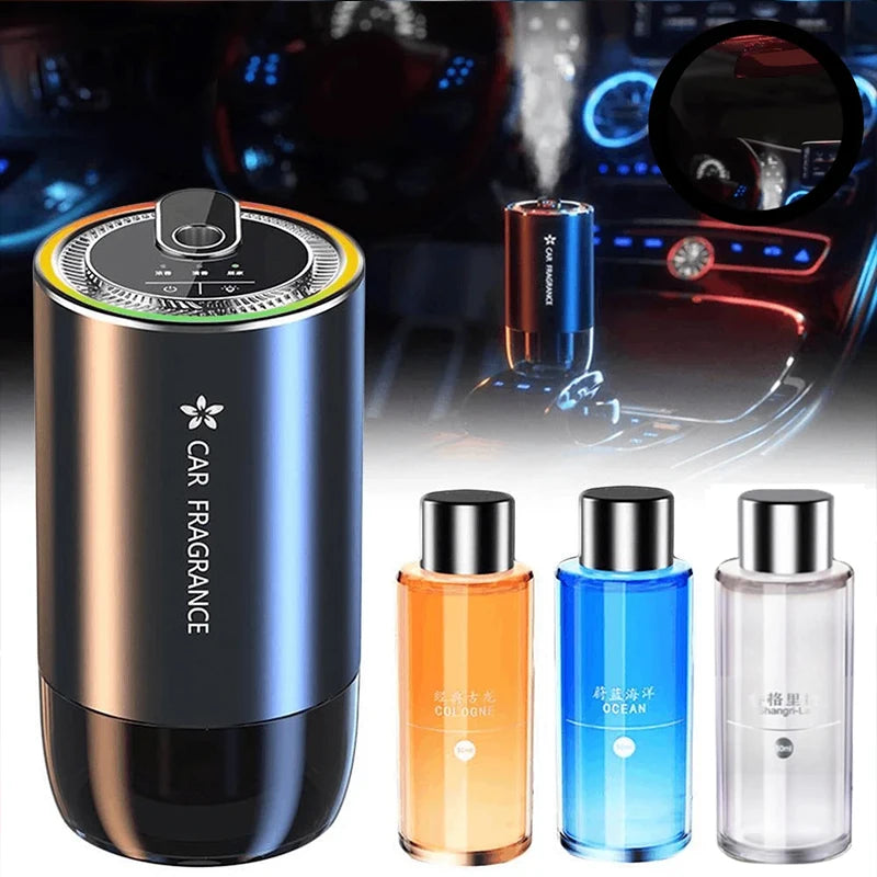 USB Rechargeable Car Air Freshener – LED Aromatherapy Diffuser