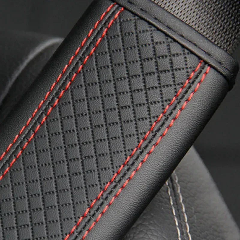 Car Seat Belt Shoulder Pads – PU Leather Breathable Safety Covers