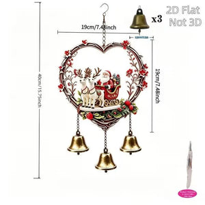 Santa Reindeer Christmas Wind Chime