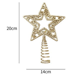 Gold & Silver Christmas Tree Star Topper