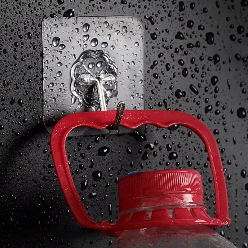 Transparent Self-Adhesive Wall Hooks for Kitchen & Bathroom