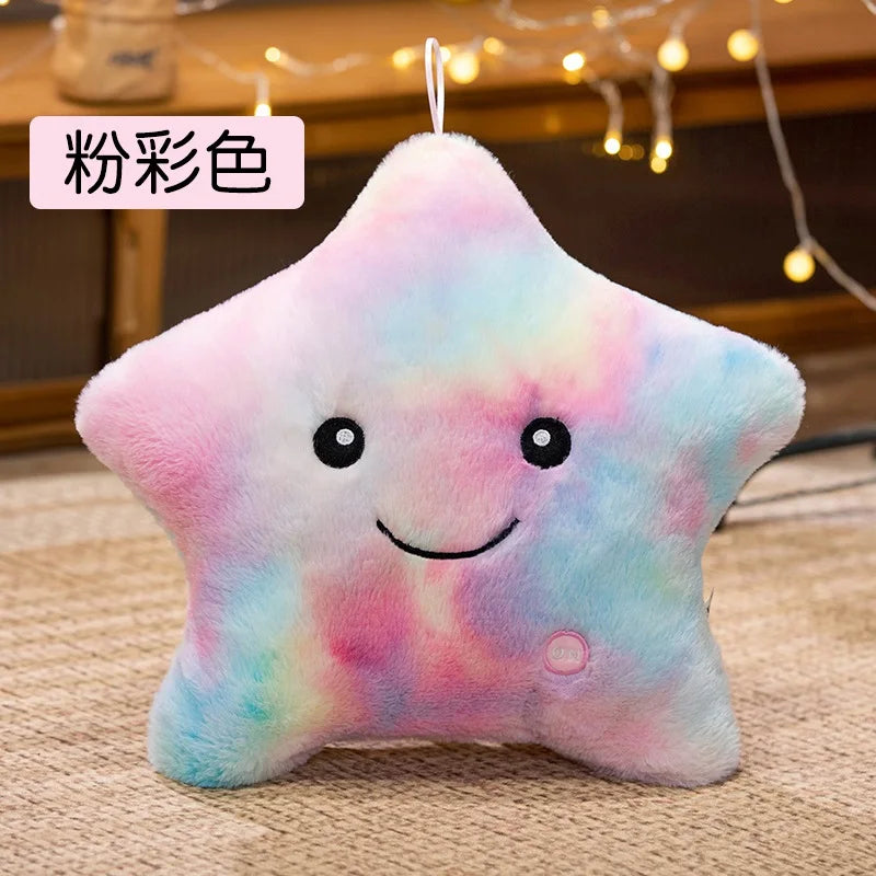 LED Star Plush Toy – Soft Glowing Star Pillow for Kids & Gifts