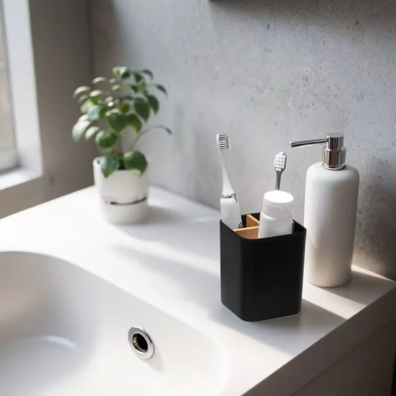 3-Compartment Toothbrush & Toothpaste Organizer