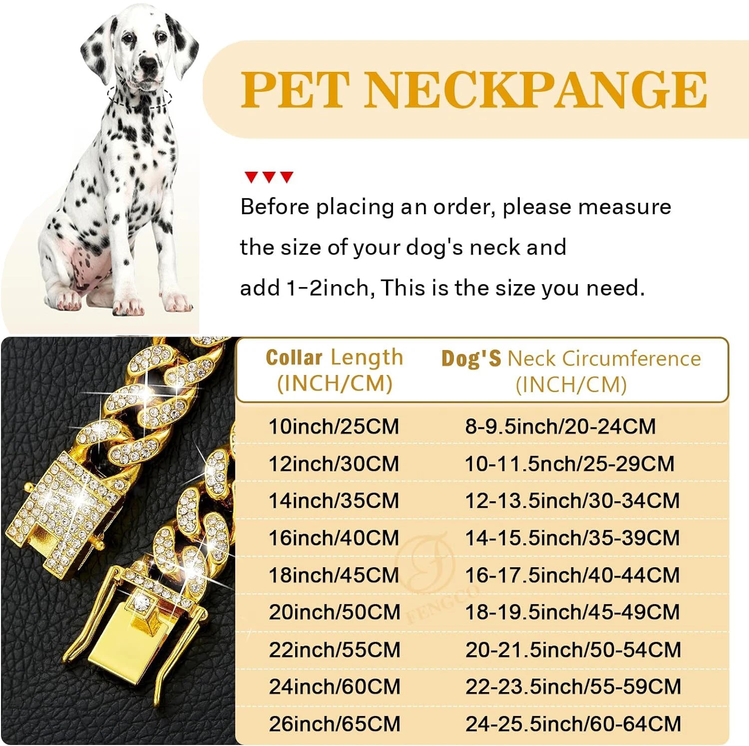 SEO Title: Luxury Gold Metal Chain Collar for Dogs & Cats | Pet Necklace