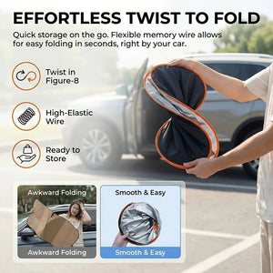 Car Front Windshield Sunshade – No-Drill UV Protection Cover