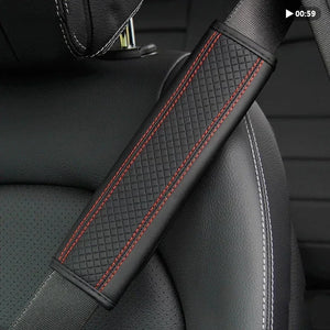 Car Seat Belt Shoulder Pads – PU Leather Breathable Safety Covers