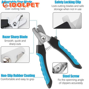Professional Pet Nail Clipper with Safety Guard for Cats & Dogs