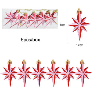 6pcs Christmas Candy Cane, Lollipop & Hanging Ball Ornaments for Xmas Tree