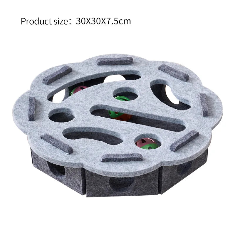 SEO Title: Interactive Cat Puzzle Toy Box – Felt Maze Tunnel with Bell Ball