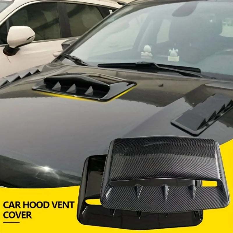 Universal Carbon Fiber Hood Scoop – Car Bonnet Air Intake Decor