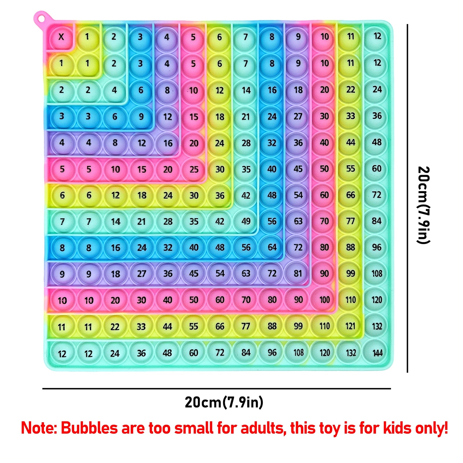 SEO Title: Math Learning Fidget Toy – Multiplication & Addition Bubble Board for Kids