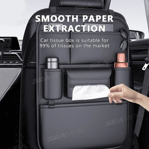 SEAMETAL 6-Pocket Car Seat Back Organizer – Waterproof Storage Bag