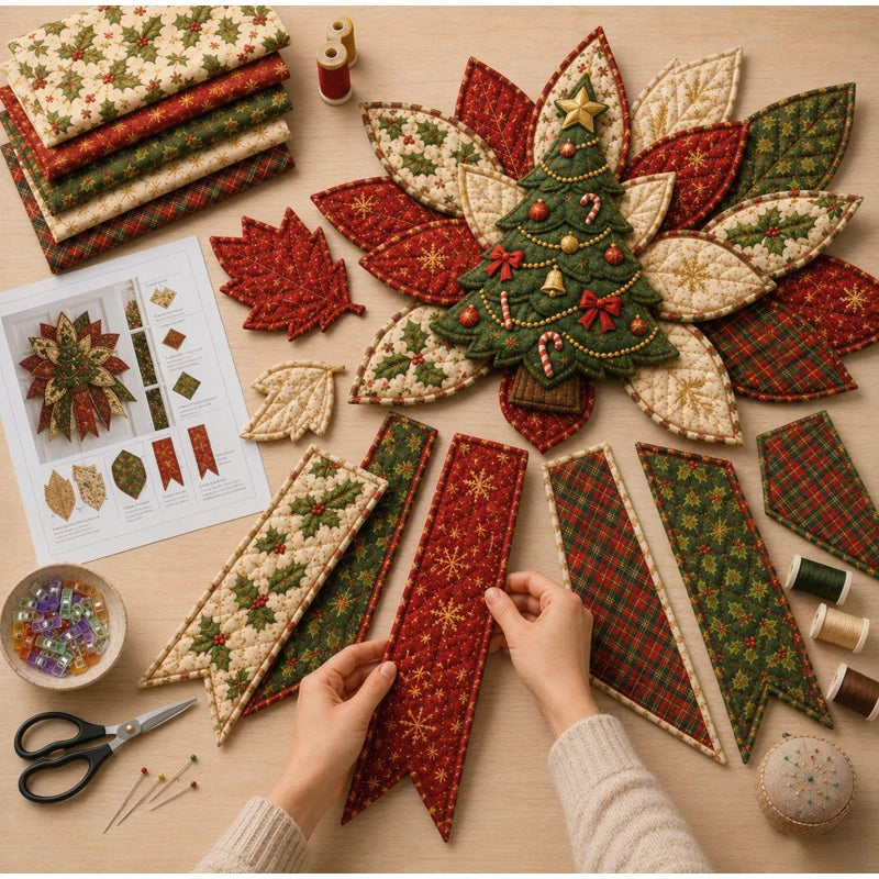 DIY Christmas Wreath Sewing Kit – Gingerbread Holiday Decor