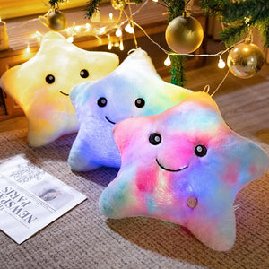 LED Star Plush Toy – Soft Glowing Star Pillow for Kids & Gifts