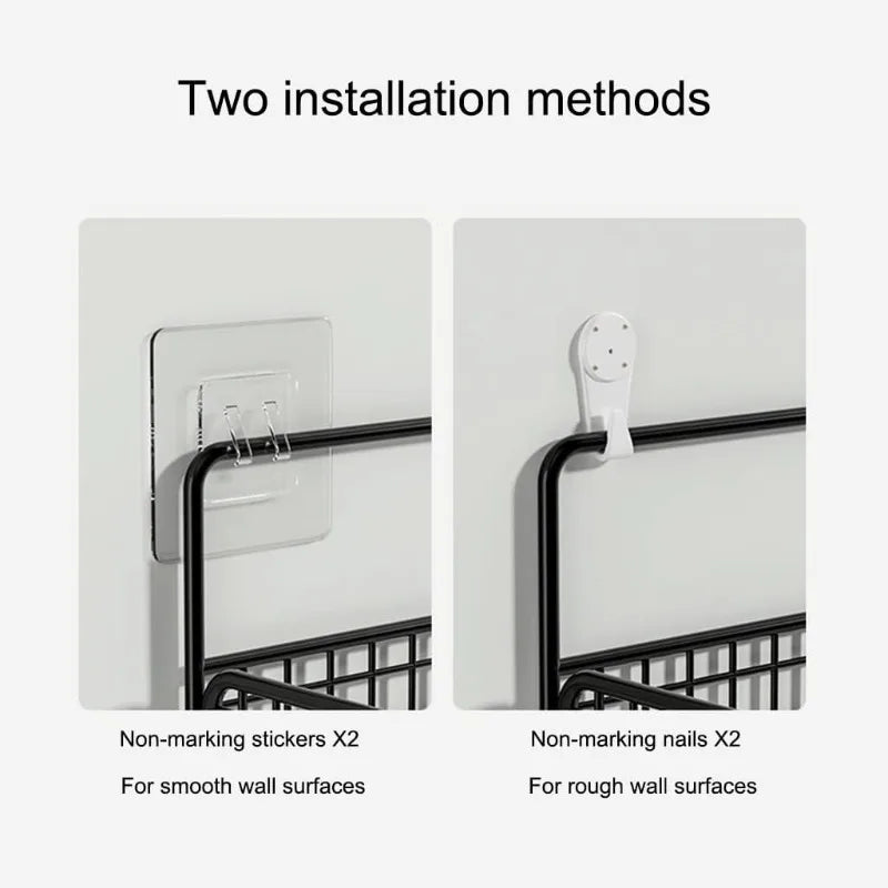 No-Drill Bathroom Organizer – Wall-Mounted Storage Shelf