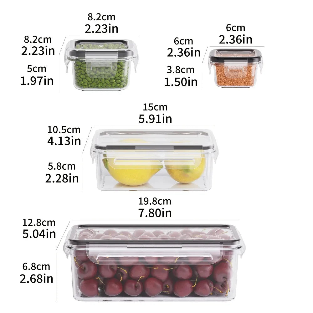 8-Piece BPA-Free Airtight Food Storage Containers with Lids