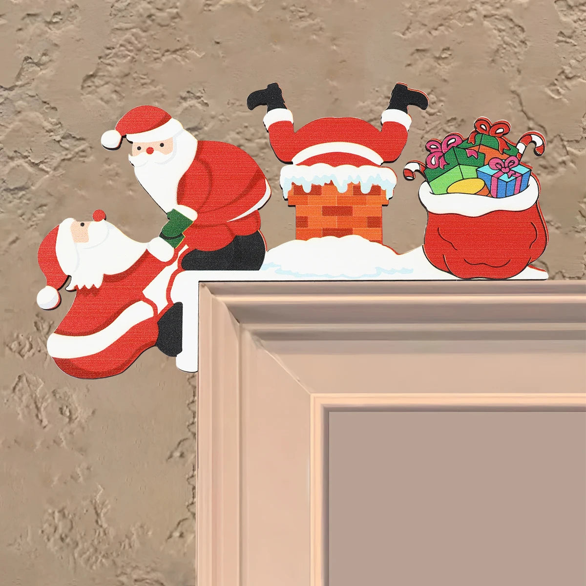 Christmas Door Frame Decor & Wooden Ornaments