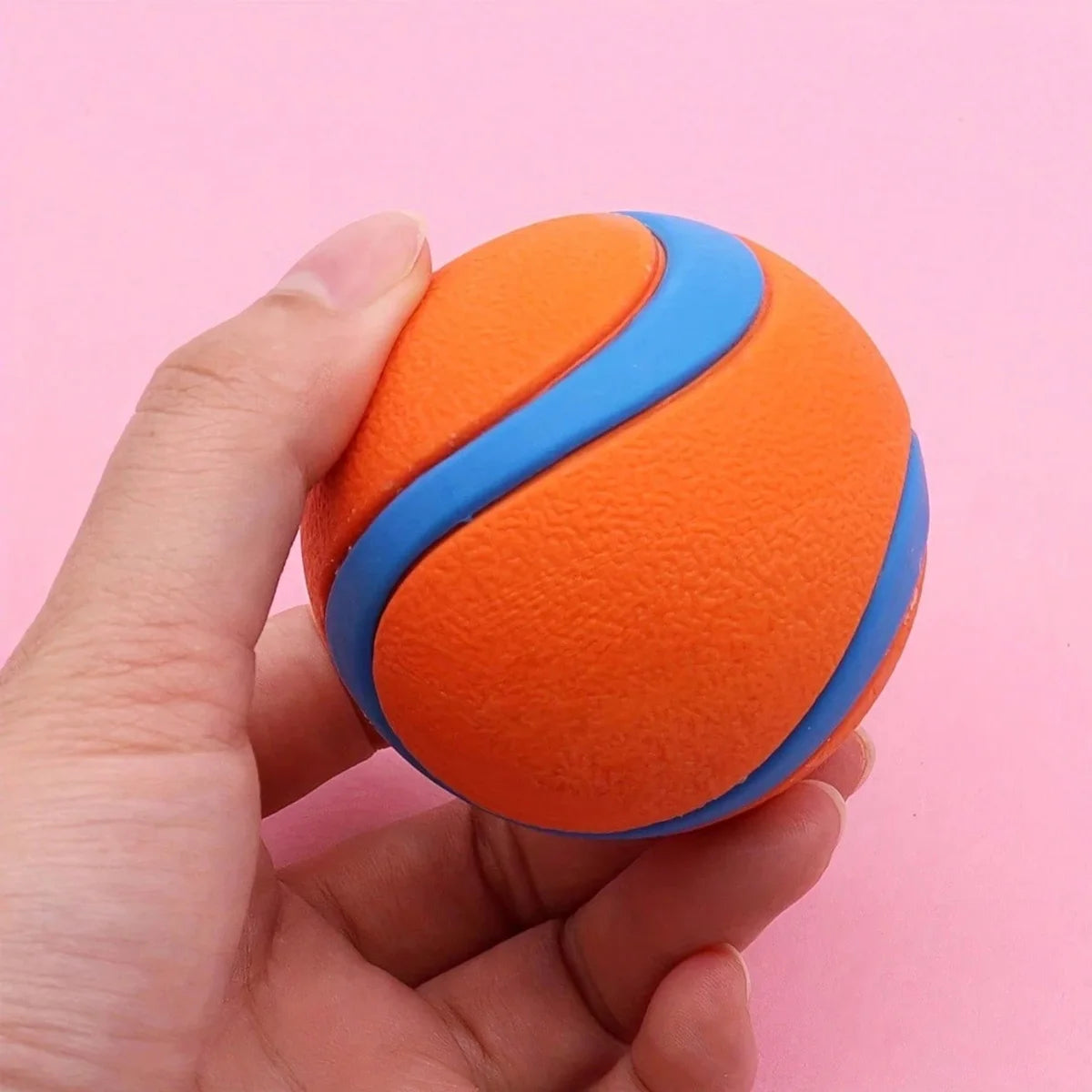 Interactive Rubber Dog Ball – Chew, Training & Teeth Cleaning Toy
