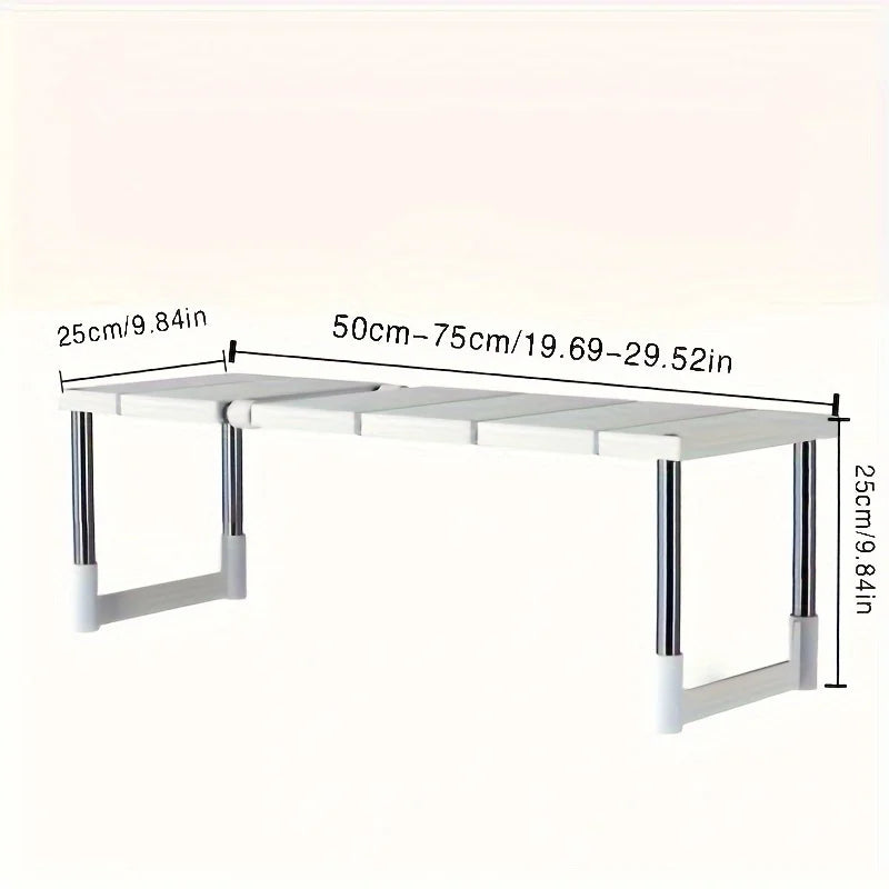Adjustable Under-Sink Storage Rack – Expandable Cabinet Organizer