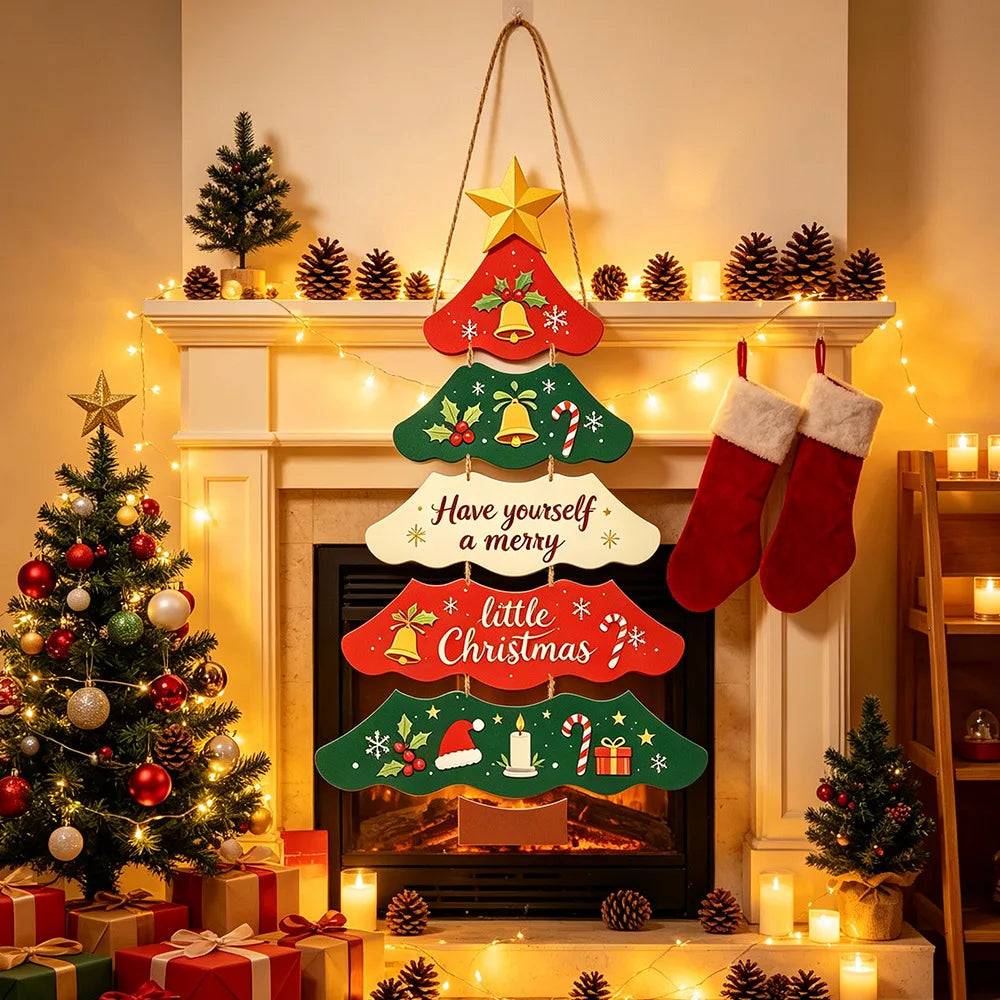 Cute Christmas Tree Paper Ornament – Festive Door & Wall Decor