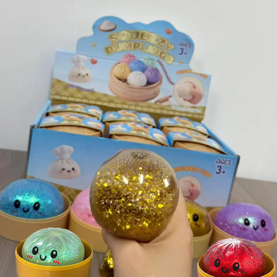 Glitter Dumpling Squishy Toy – Sensory Stress Relief