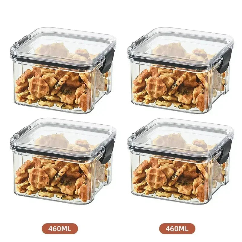 Stackable Plastic Food Storage Containers – Airtight Kitchen Jars