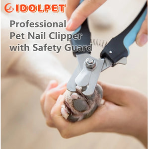 Professional Pet Nail Clipper with Safety Guard for Cats & Dogs