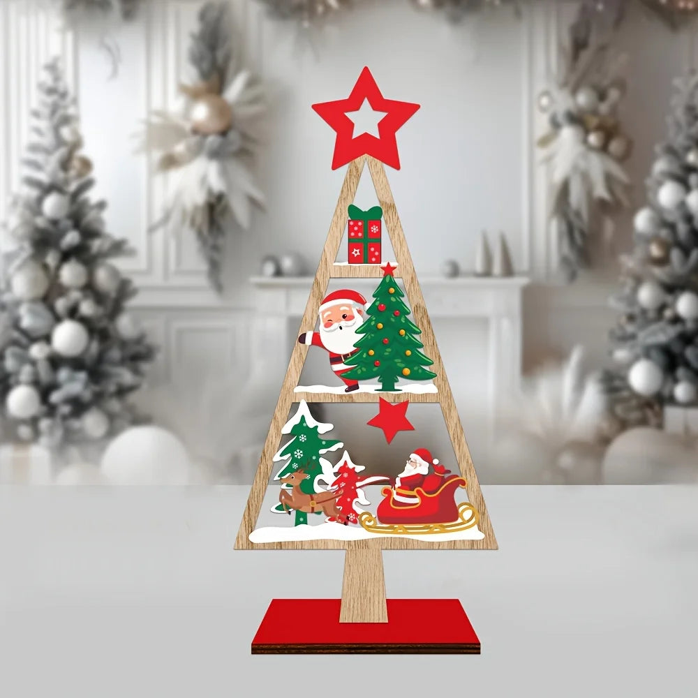 Wooden Christmas Tree Desktop Ornament – Holiday Decor   Meta description likh do