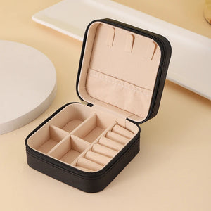 Portable Leather Jewelry Organizer – Travel Storage Case