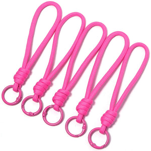 5Pcs Colorful Braided Keychain Lanyard – Anti-Lost Phone & Car Key Strap