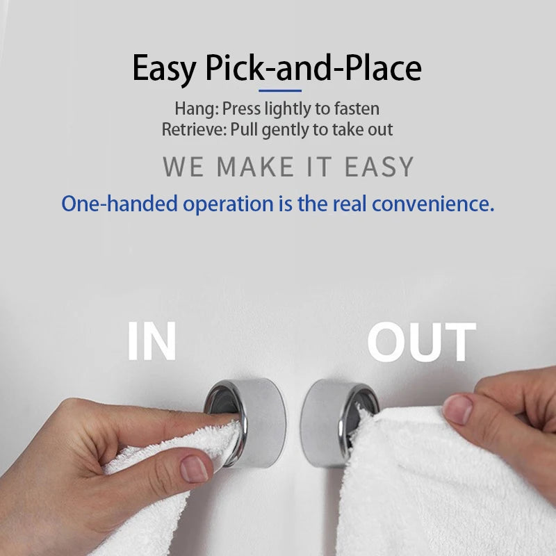 Suction Cup Kitchen Towel Holder – Wall-Mounted Cloth Rack