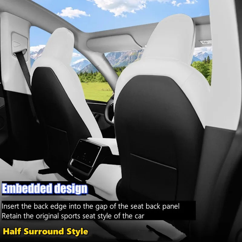 Tesla Model Y Juniper 2025–2026 Nappa Leather Seat Covers – Anti-Stain Interior Accessories